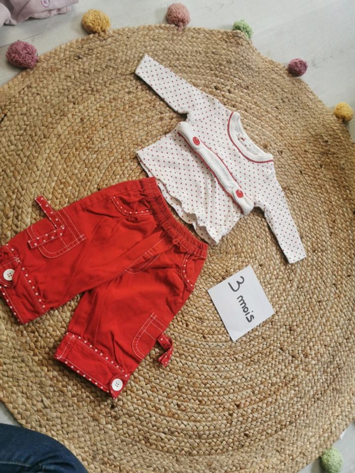 Ensemble à pois 3 mois