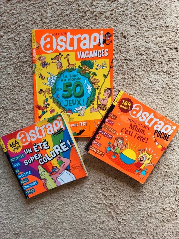 Lot Lot de 3 magazines Astrapi – Spécial vacances d'été