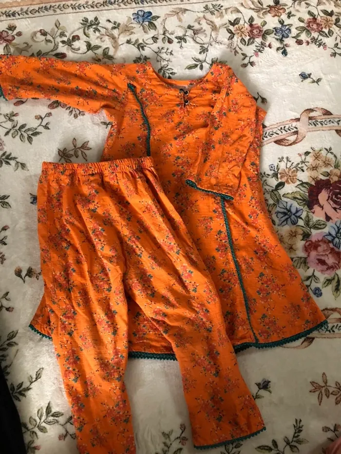 Ensembles 2 pièces pour fille 4 ans classe chic indien pakistanais robe été - photo numéro 7