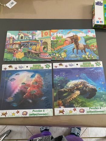Lot 4 puzzles neufs 3D  et bois