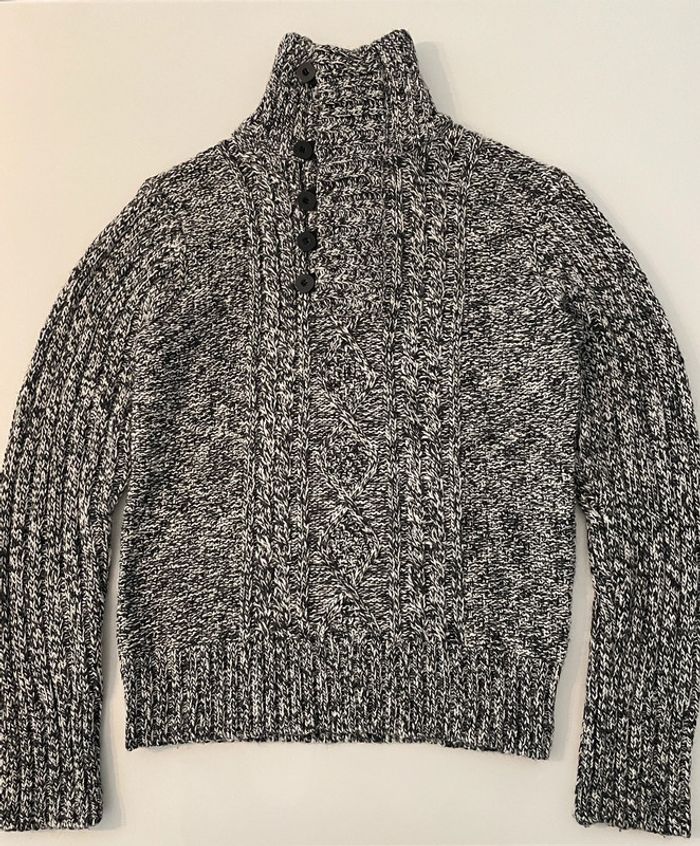 Pull gris à grosses mailles pour homme, marque Jules