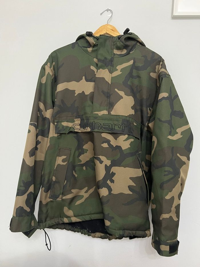 Blouson carhartt half zip avec intérieur en fourrure - photo numéro 8