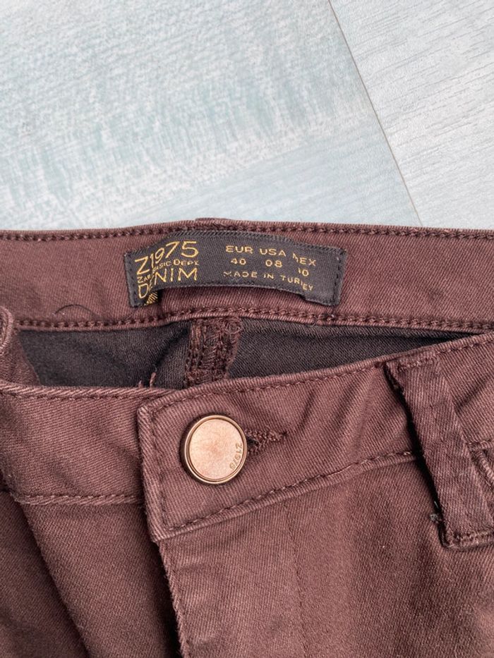Pantalon marron Zara 40 - photo numéro 4