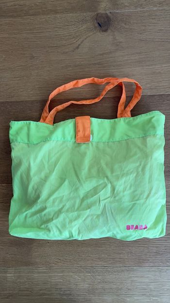 Housse pour chariot de courses BEABA vert et orange