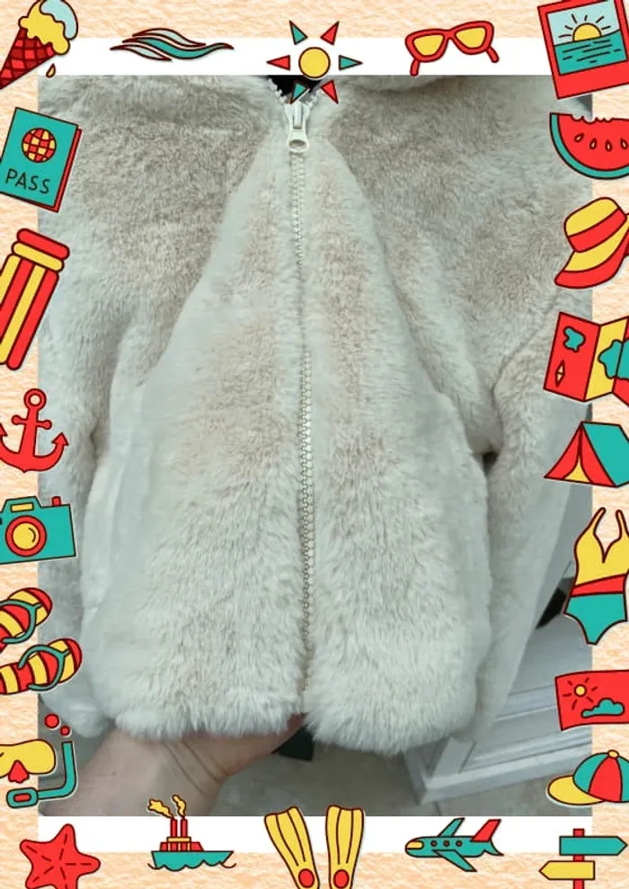 Veste à capuche courte fausse fourrure asos - photo numéro 3