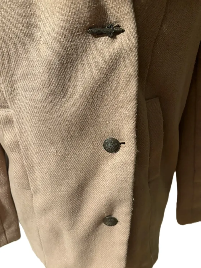 Manteau chic beige 3/4 col fourrure amovible befree 34/XS - photo numéro 4