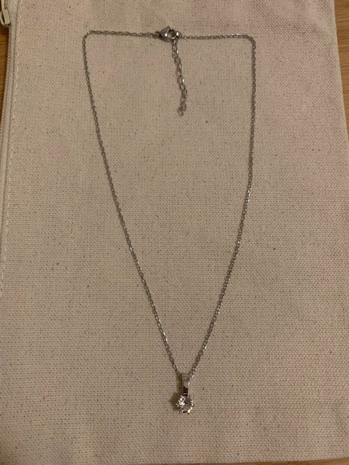 Collier pendentif Birth Stone • Argenté et Cristal - photo numéro 2