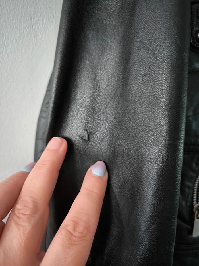 Veste en cuir noir Oakwood – Taille M 38 - photo numéro 4