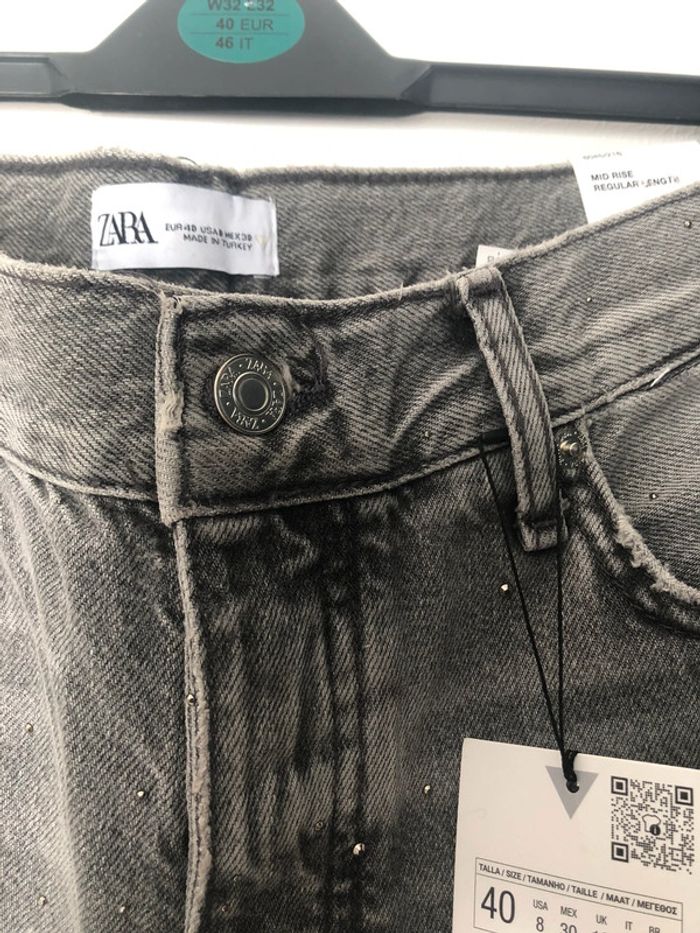 Superbe beau jean à strass Zara neuf avec étiquette taille 40 - photo numéro 3