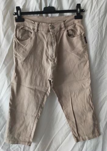 Pantacourt beige, Taille haute, T36 S / 36 / 8·Très bon état·Lily of the Valley