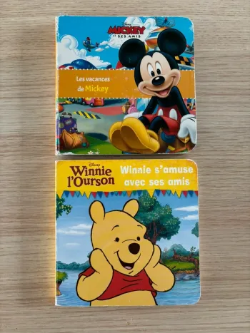 Lot de 2 mini livres Disney Mickey & Winnie l’Ourson