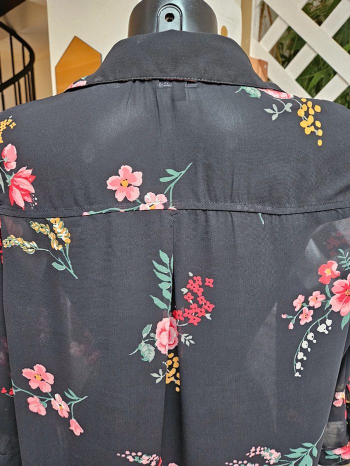 MS Mode chemisier voile transparent à fleurs taille 42 - photo numéro 6