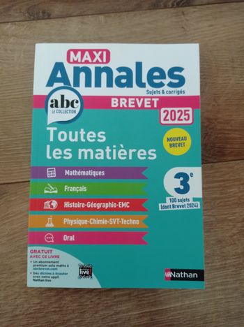 Livre annales DNB