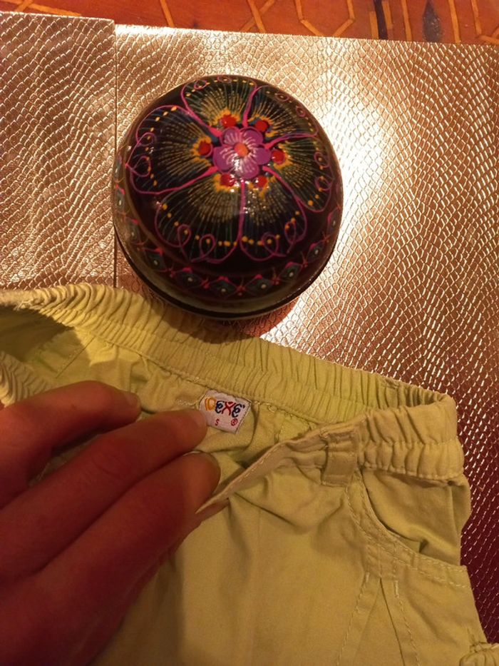 Belle jupe vert pomme en coton 12 mois - photo numéro 3