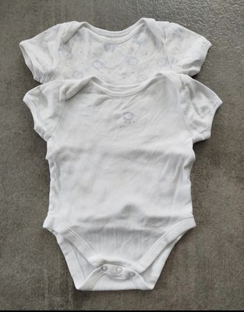 Lot 2 body manches courtes 6 mois 