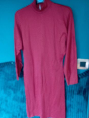 Robe d'hiver maille jersey rouge