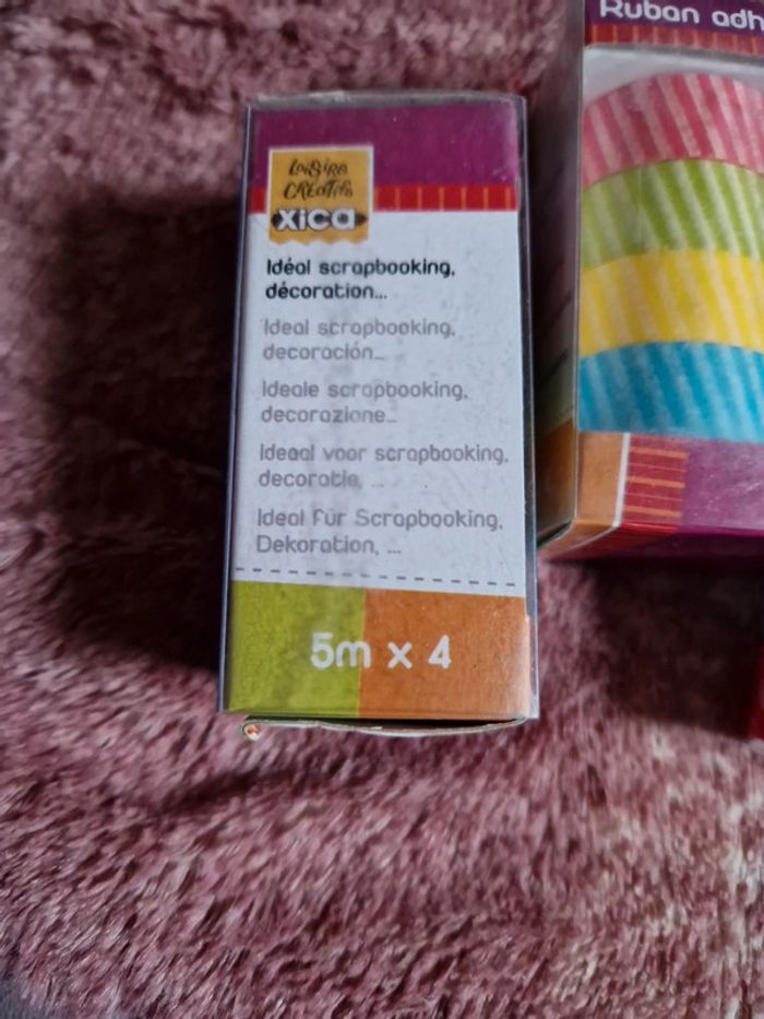 Lot de 4 rouleaux de Washi-tapes neufs - photo numéro 2