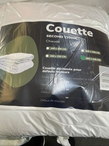 Couette 260/240 neuf belle imprégné sur la couette