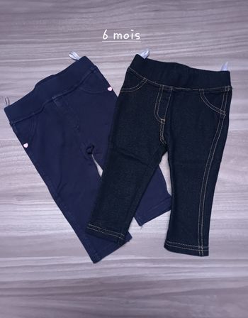 Lot 2 jeggings T6mois