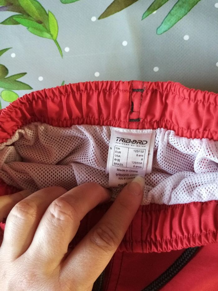Short de bain rouge 8a - photo numéro 2