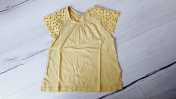 Vêtement fille tee-shirt manches courtes jaune 6 ans