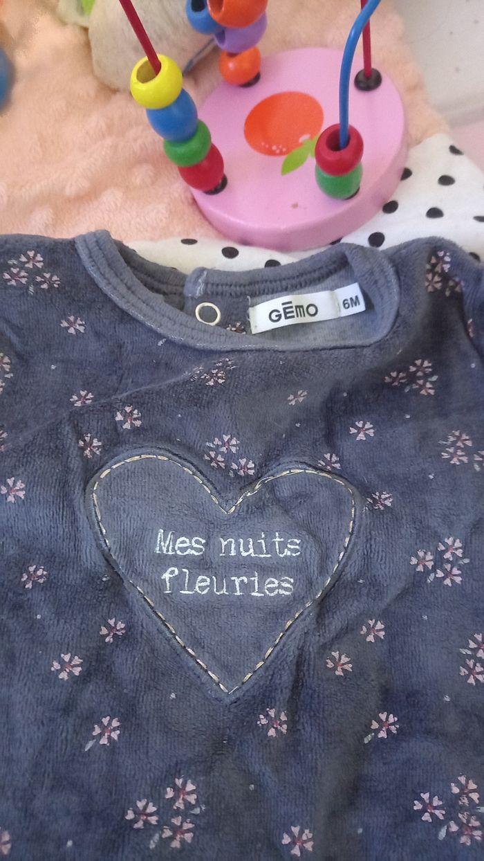 Pyjama velours Gemo 6 mois - photo numéro 2