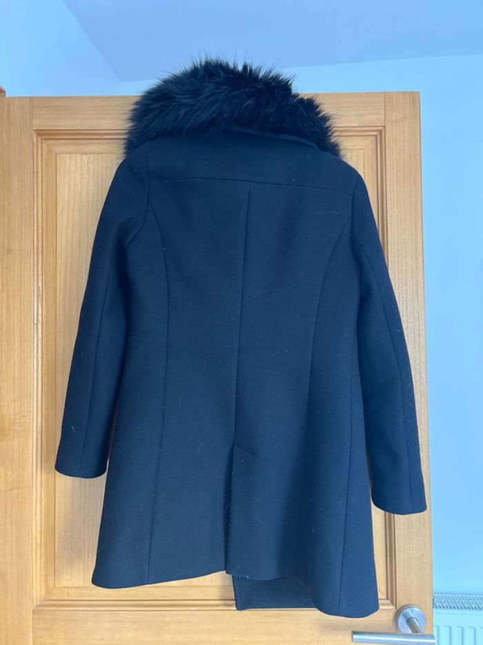 Manteau hiver fourrure noir Zara femme M - photo numéro 7