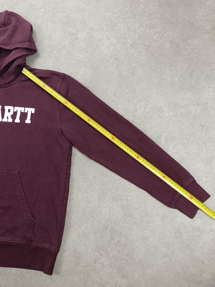 Sweat à capuche Bordeaux Carhartt Logo brodé  -  Taille L   - Très bon état - photo numéro 8