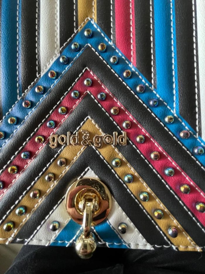 Superbe sac rayures multicolore - photo numéro 2