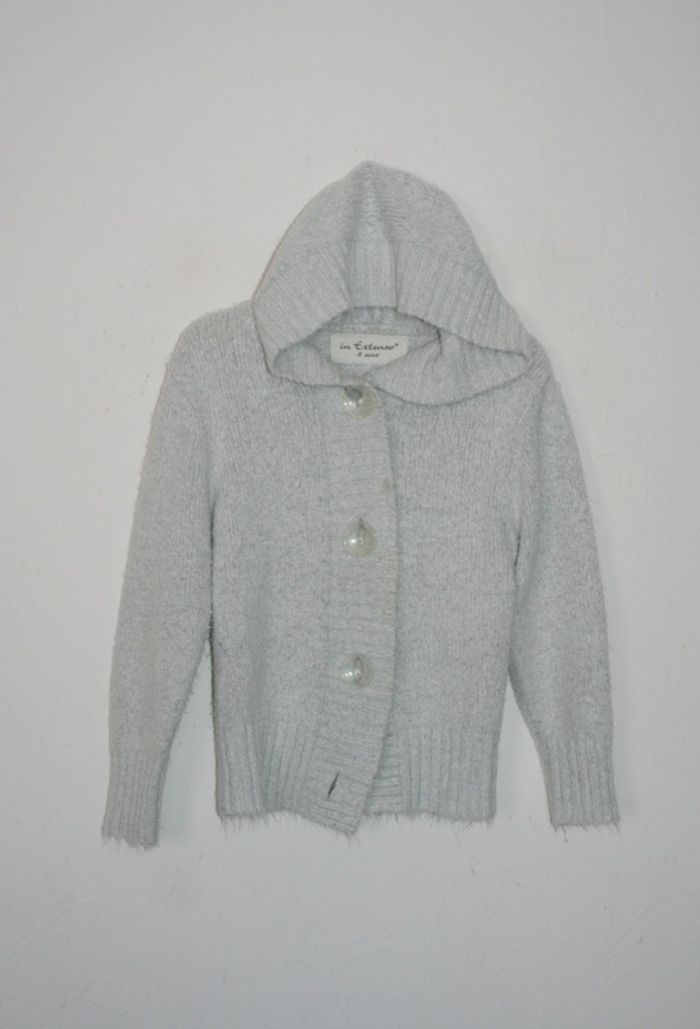 Gilet gris à capuche In Extenso 6 ans