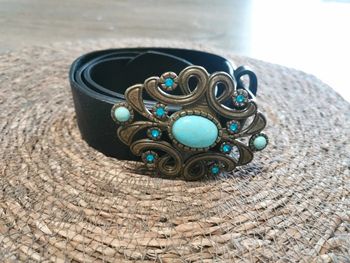 Ceinture de cowboy country turquoise
