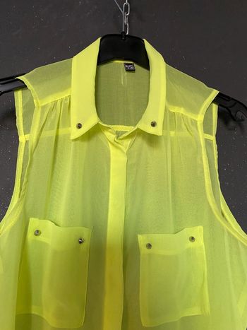 Blouse tunique voile jaune