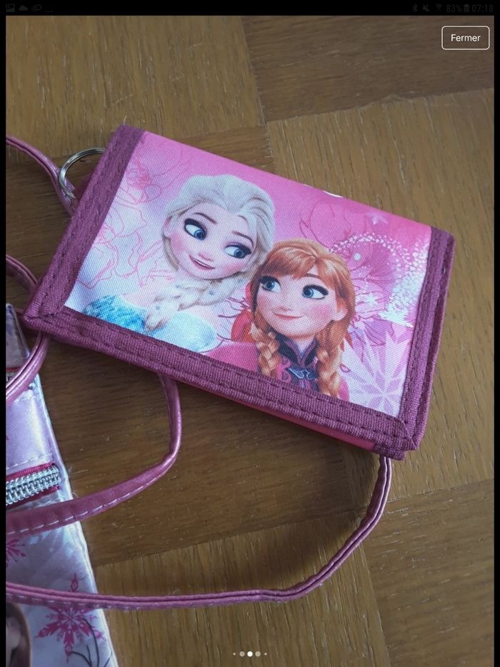 Sac à main  avec porte feuille reine des neiges - photo numéro 4