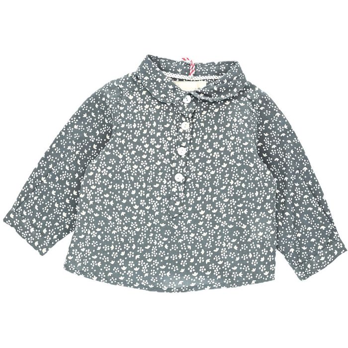 Chemise à manches longues 3 mois en coton Arsène et les pipelettes