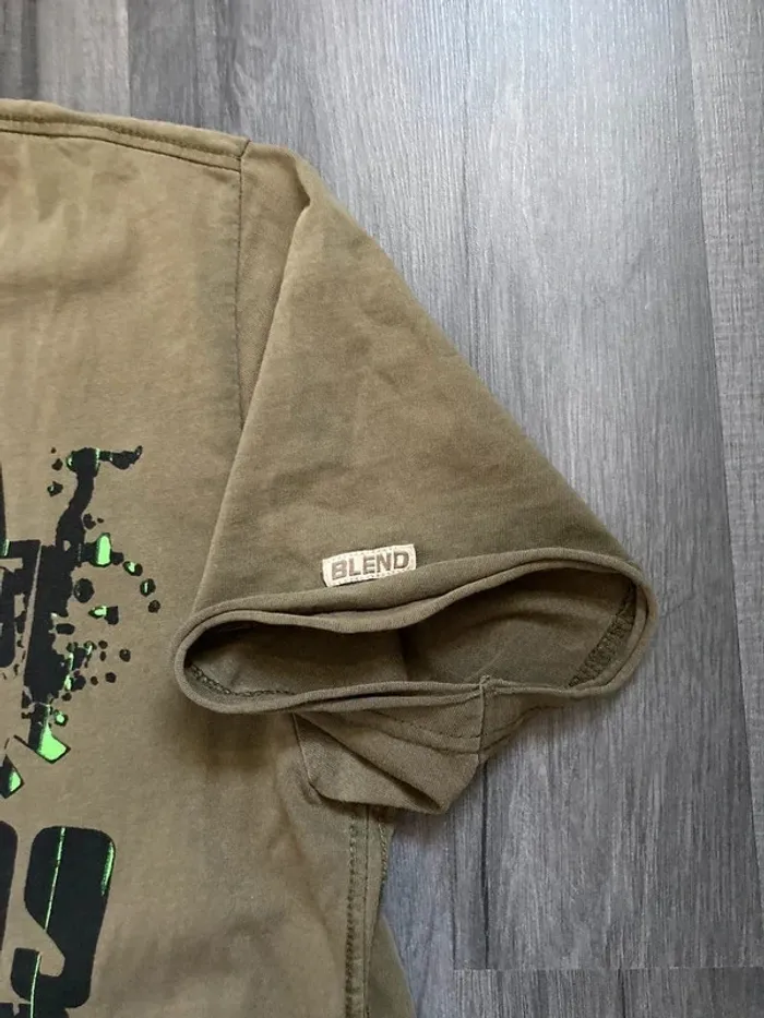 T-shirt imprimé kaki homme Blend S - photo numéro 3
