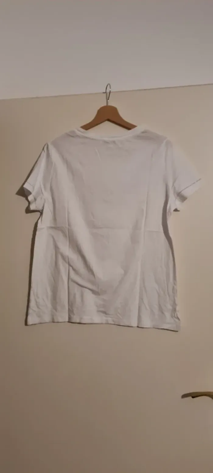 Tee-shirt blanc strass Mango - photo numéro 5