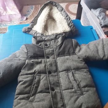 manteau garçon gris