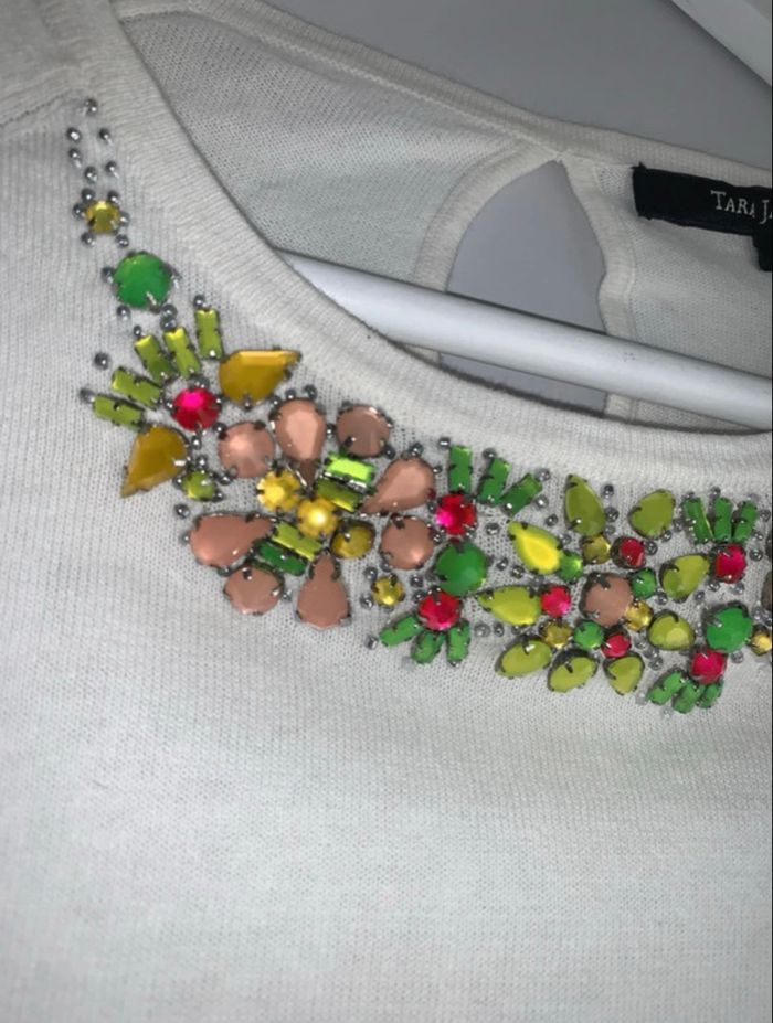 Pull Tara Jarmon neuf avec strass  M - photo numéro 8