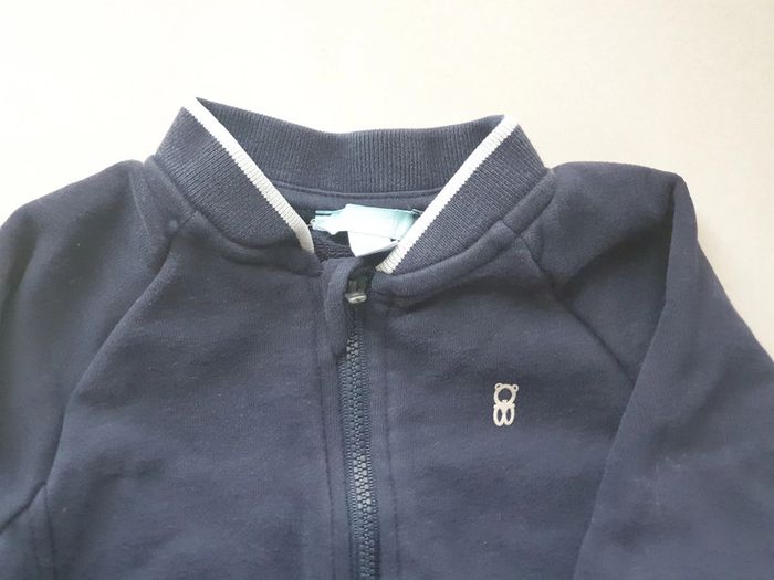 1 gilet zip bleu marque obaibi 23 mois 86 cm - photo numéro 2