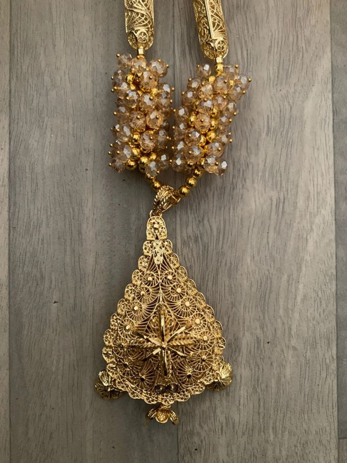 Collier traditionnelle algérien SKHAB doré - photo numéro 2