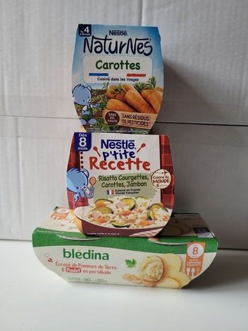 Plats  pour bébé, péremption fin 08/25