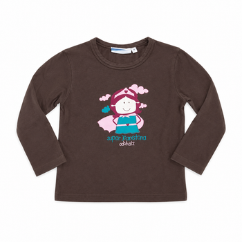 T-shirt manches longues, fille, motif super héro. 24/36 mois, 2 ans/3 ans (92 cm). Belle qualité.