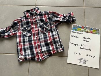 Chemise garçon 12 mois