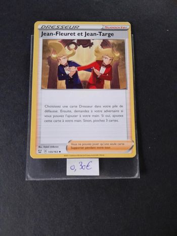 Carte Pokémon Jean-Fleuret et Jean-Targe 135/163