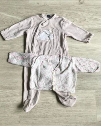 Gilet court+pyjama 12 mois (Kiabi)