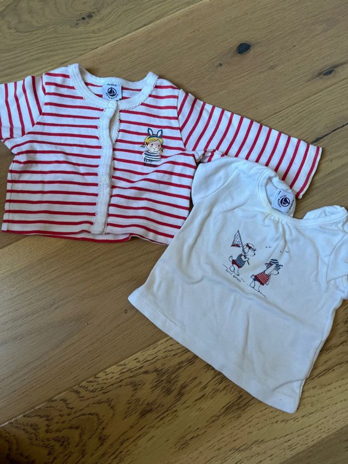 Lot gilet et t-shirt petit bateau