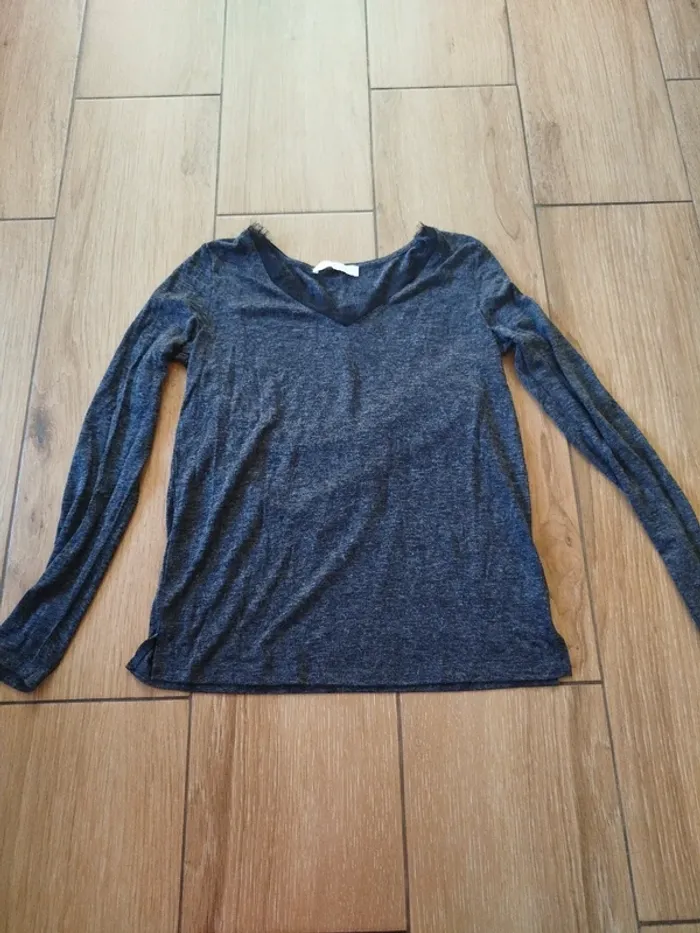 Blouse grise femme neuve Promod taille S - photo numéro 3