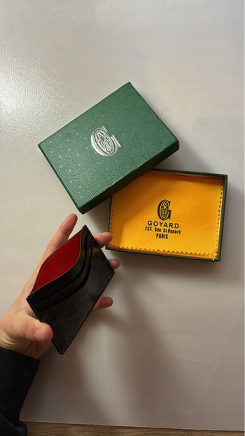 Porte-cartes noir style Goyard – Modèle 233
