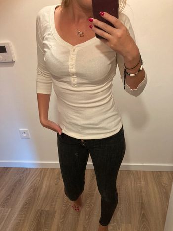 T-shirt mange 3/4 Hollister