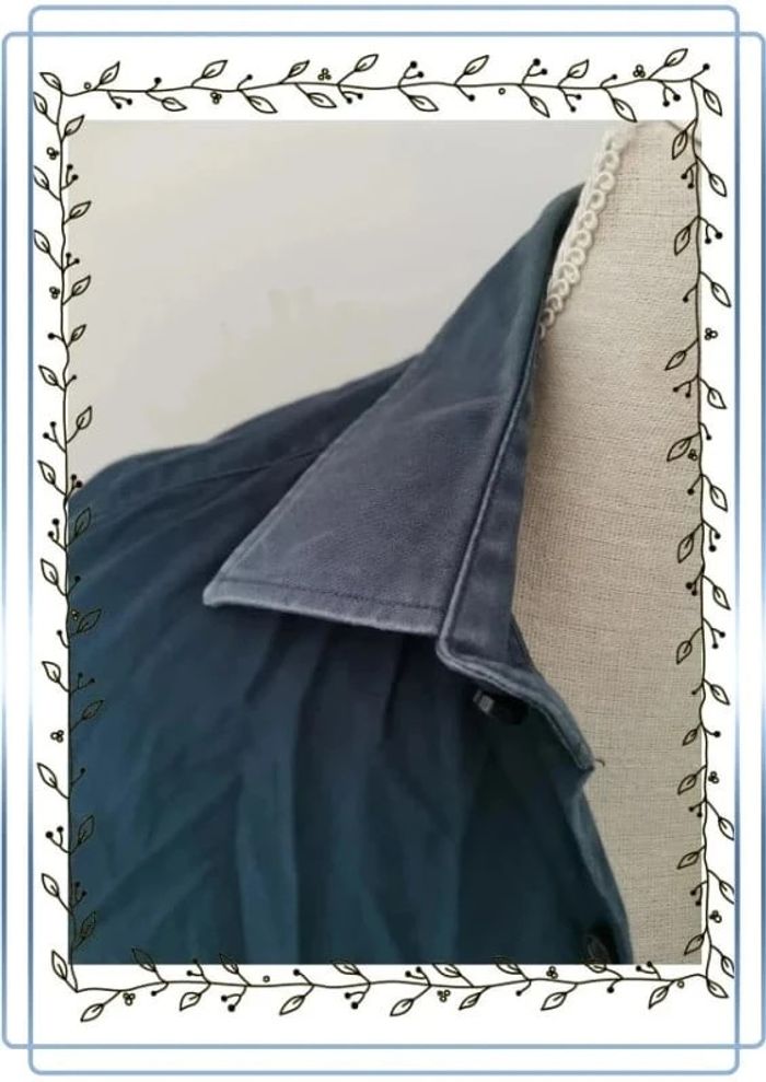 Chemise slim bleu "Daddy&son",col vieilli, taille S, bon état - photo numéro 2